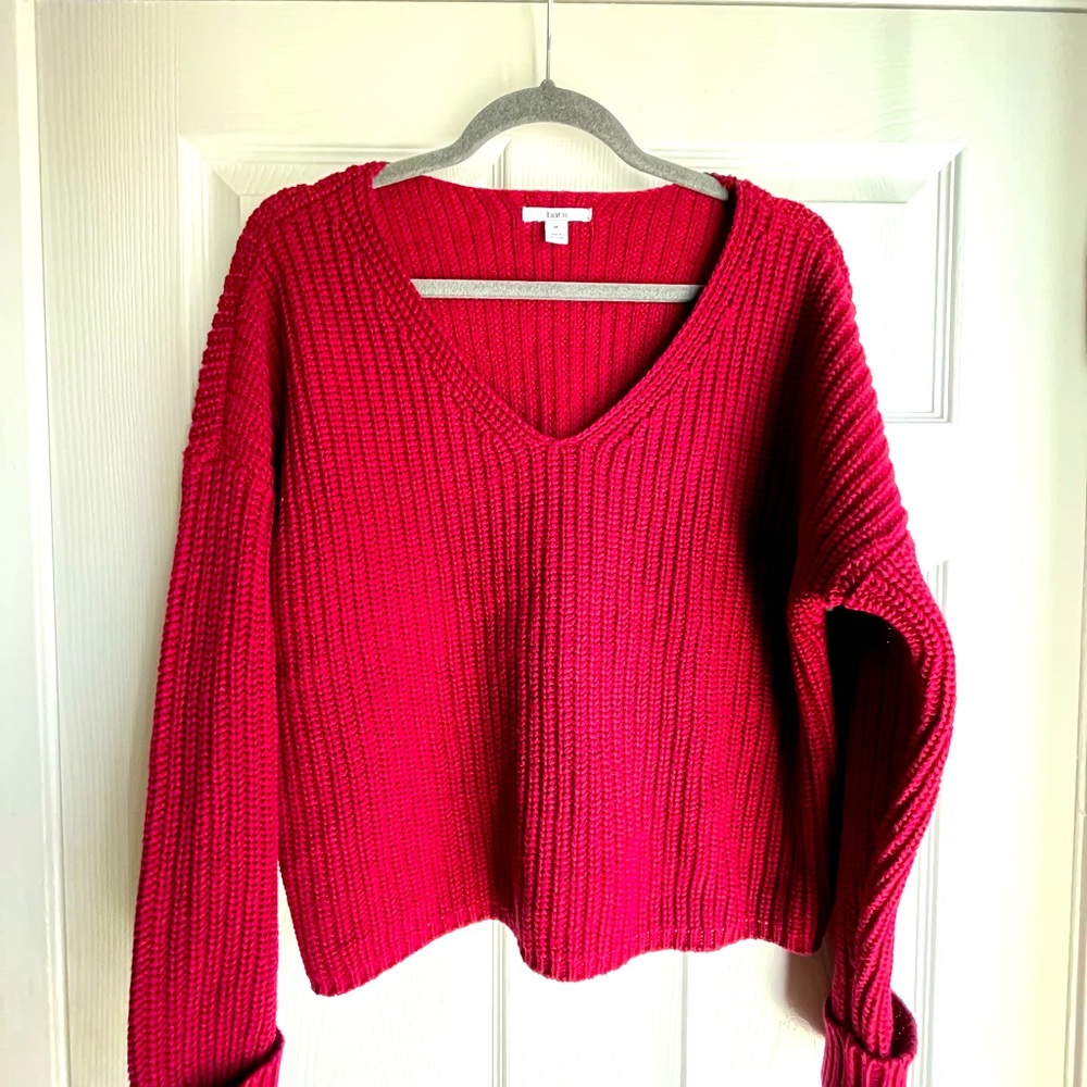 BAR III Burgundy/Red Knitted Sweater